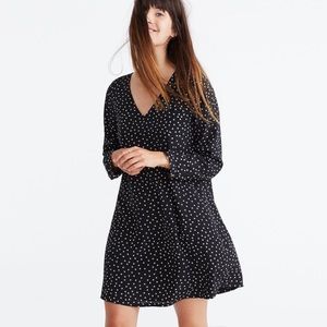 Madewell silk button-back dress in star scatter